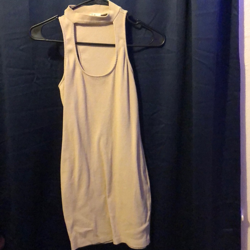 LA Hearts nude high neck fitted mini dress - Picture 4 of 4